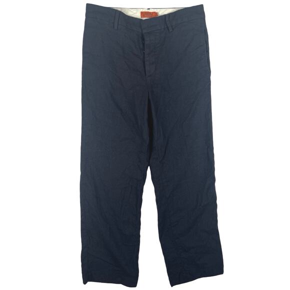 Barena Venezia Mens Black Twill Straight Leg Casual Business Career Pants Sz S - Picture 1 of 3